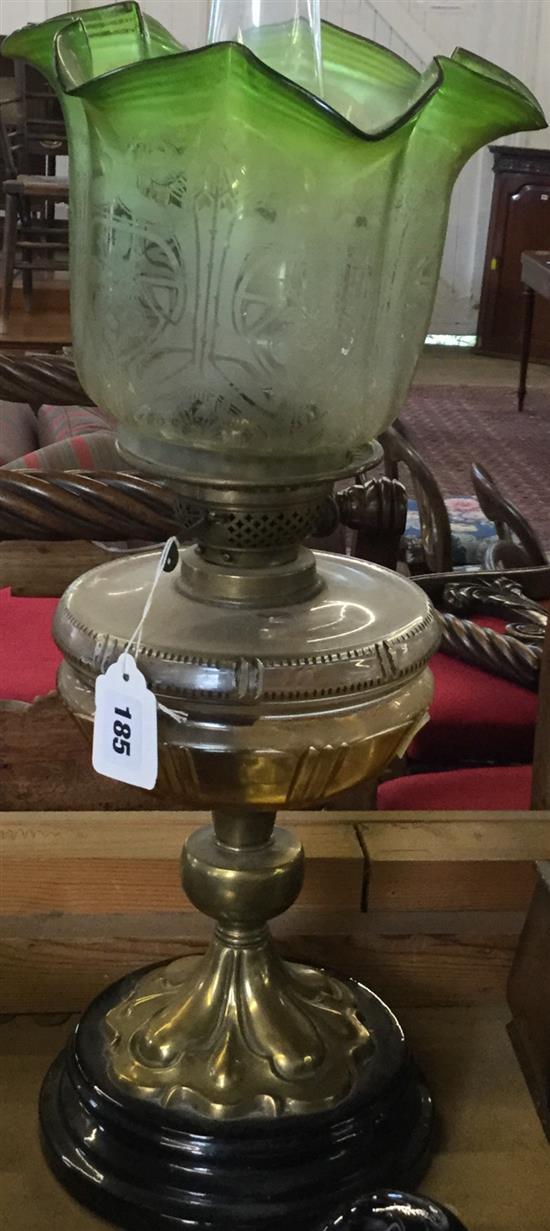 Brass oil lamp